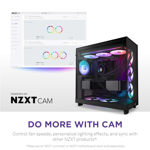 NZXT F360 RGB Core - 360mm Single-Frame Fan Unit with 3 x 120mm